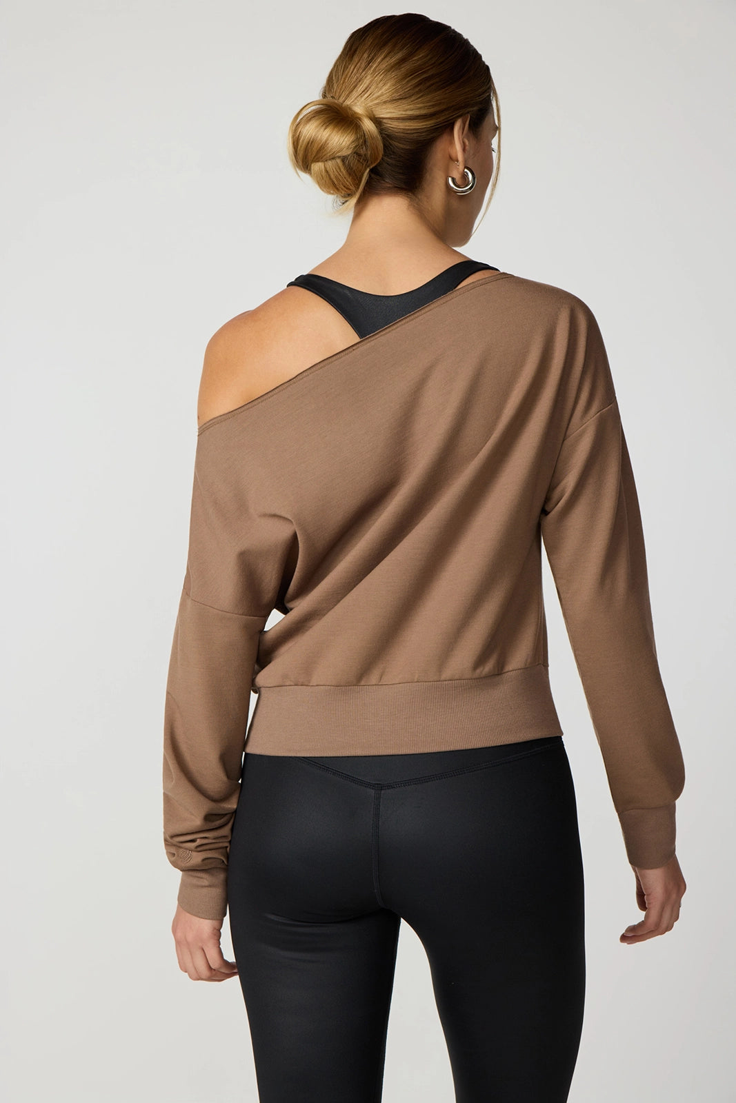 Cozy Fleece Flashdance Sweatshirt - Caribou