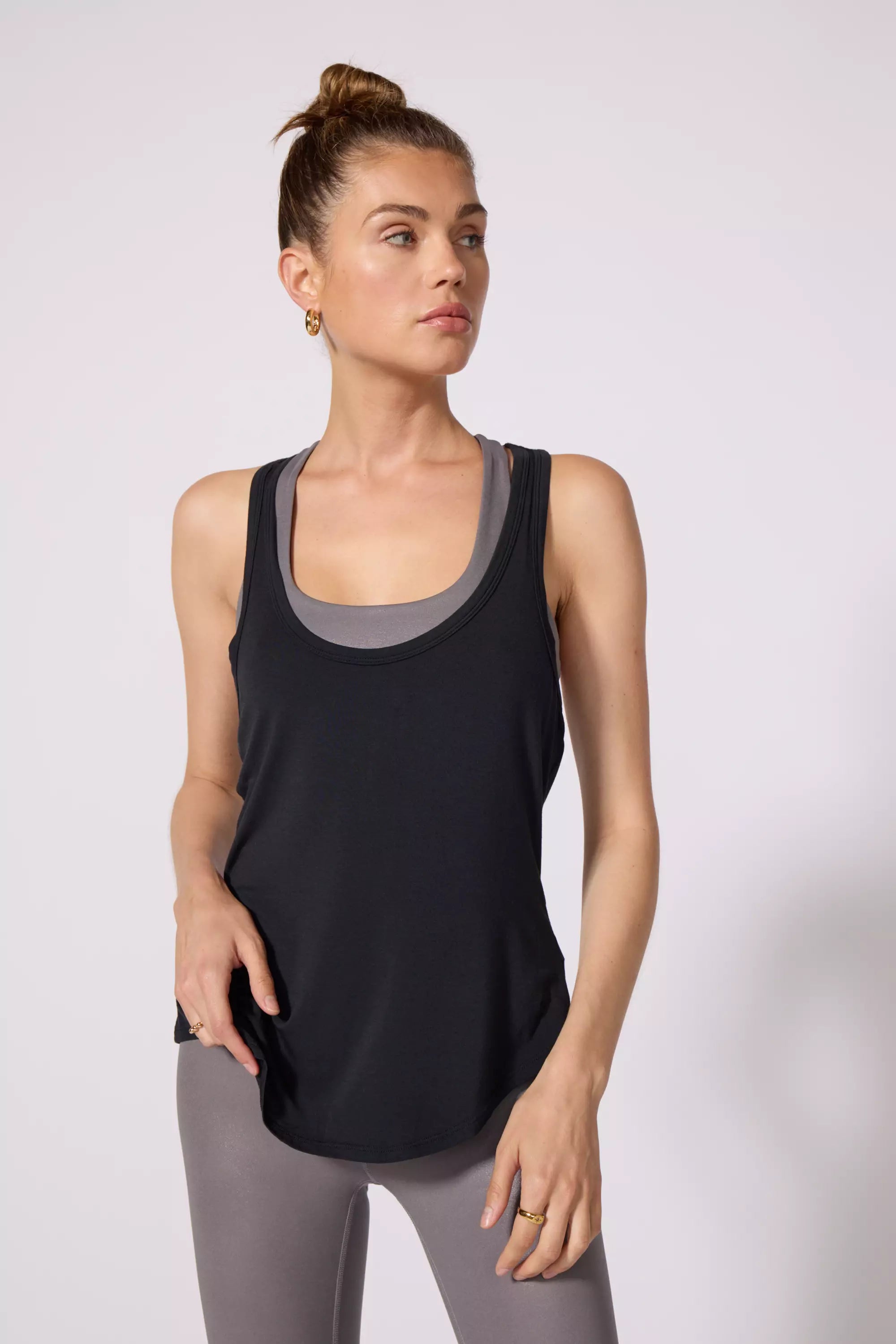 Breeze Racer Tank - Jet Black