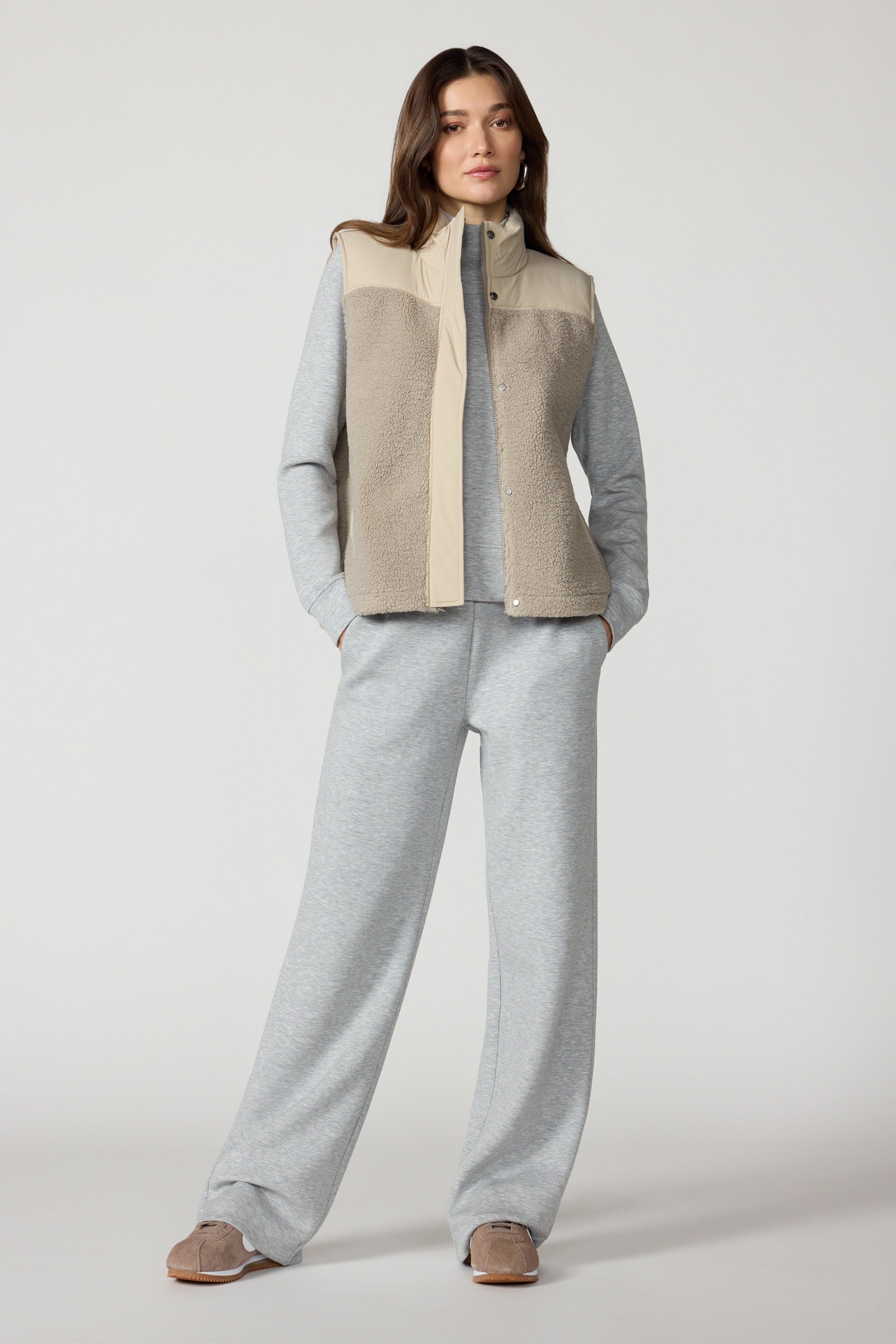 Dreamweave™ Mock Neck Sweatshirt - Htr Concrete