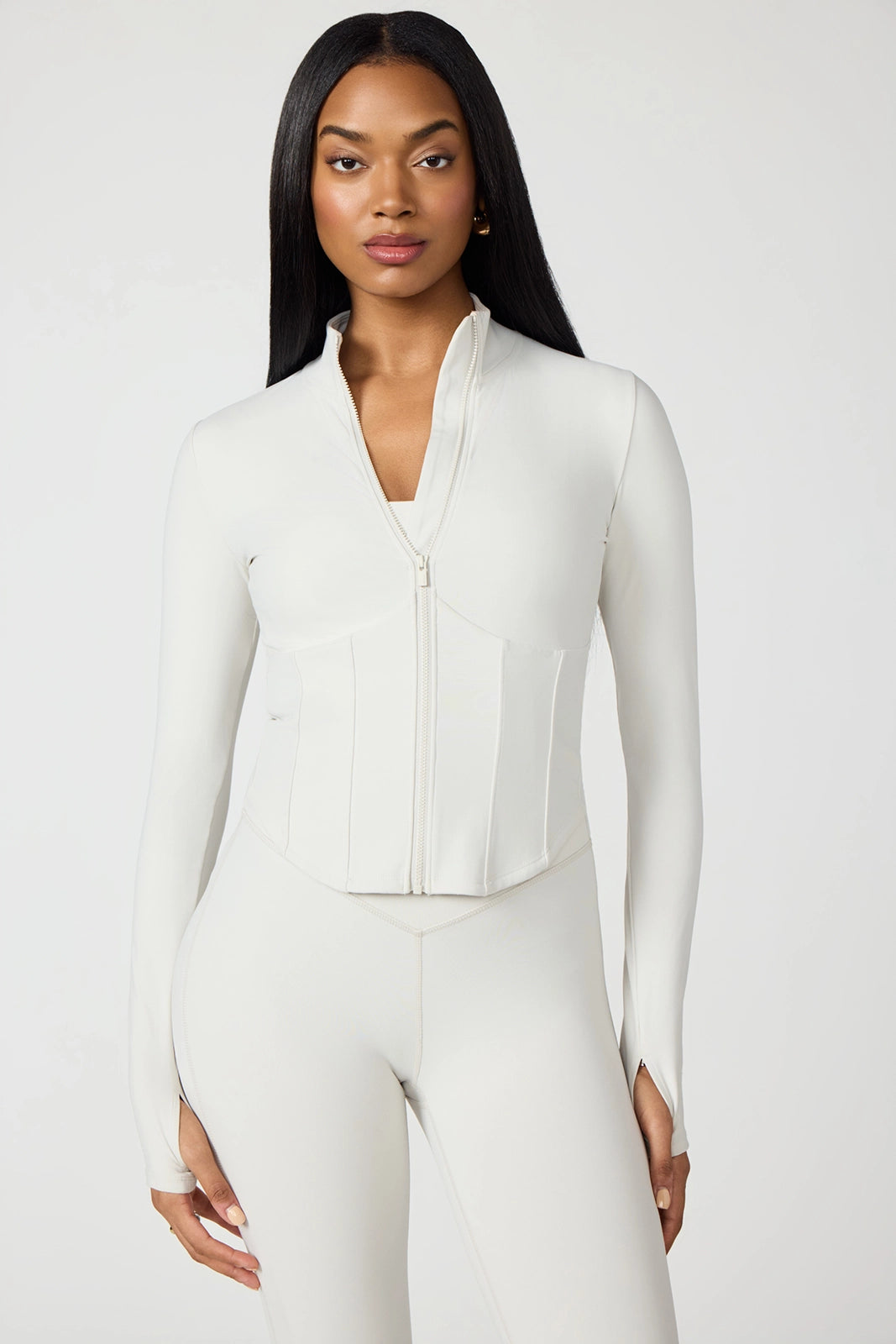 Sculpt Corset Full Zip - Moonbeam