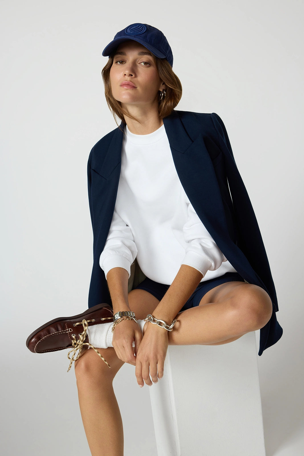 Luxefleece Boyfriend Sweatshirt - Brilliant White