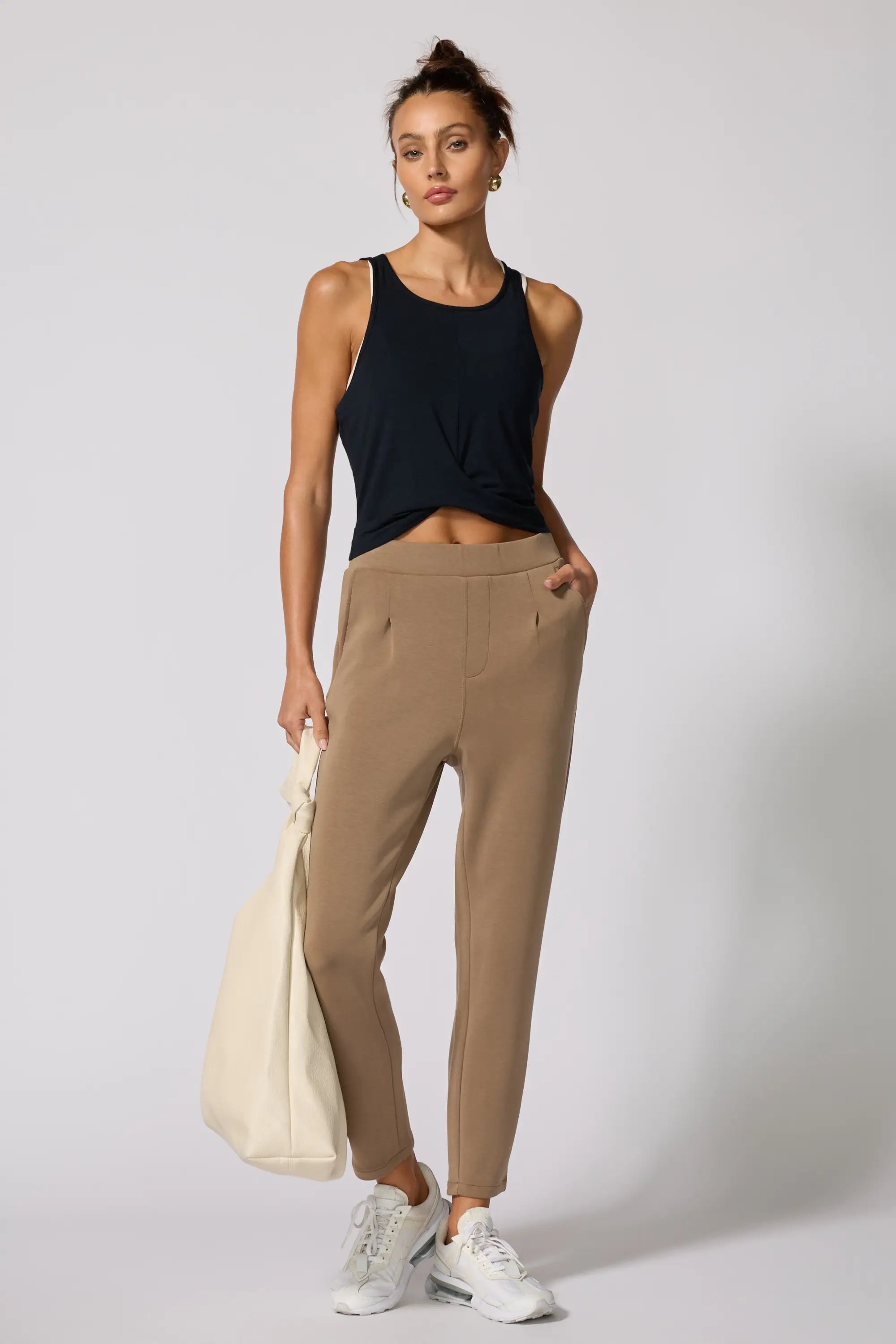 Twist Front Tank - Black