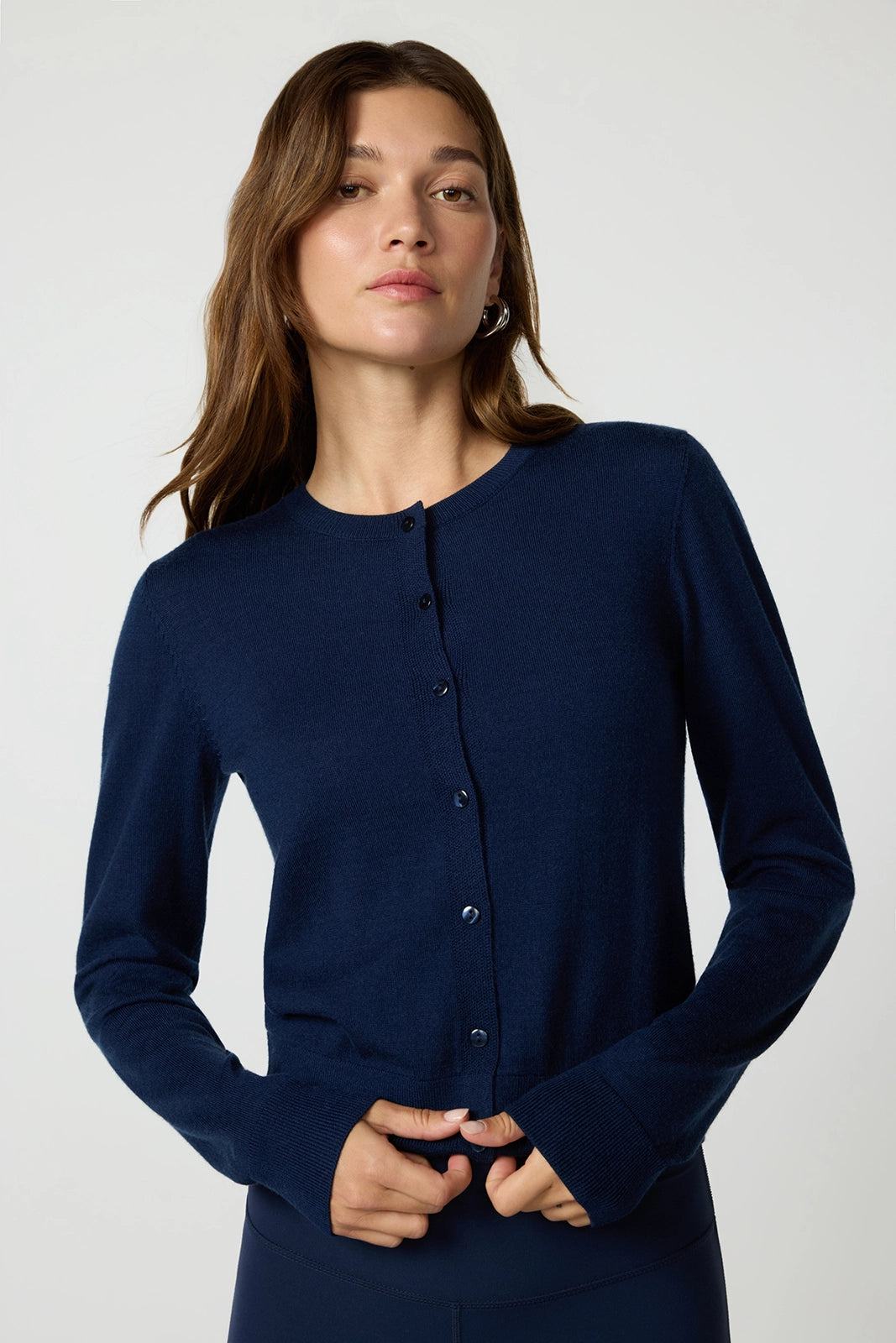 Merino Cardigan - Navy Blazer