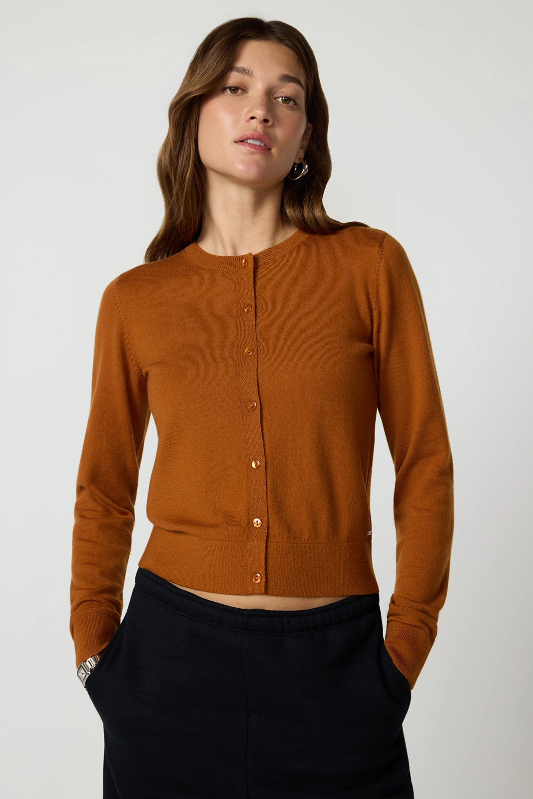 Merino Cardigan - Caramel Cafe