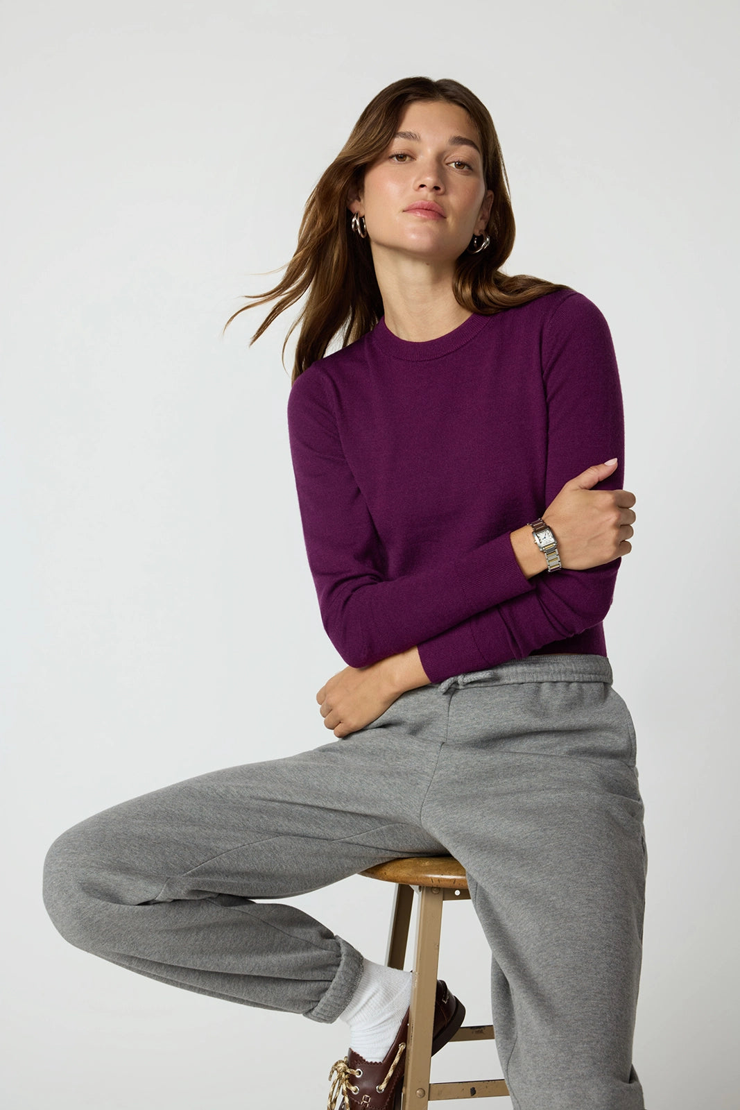 Merino Crew Neck - Pickled Beet