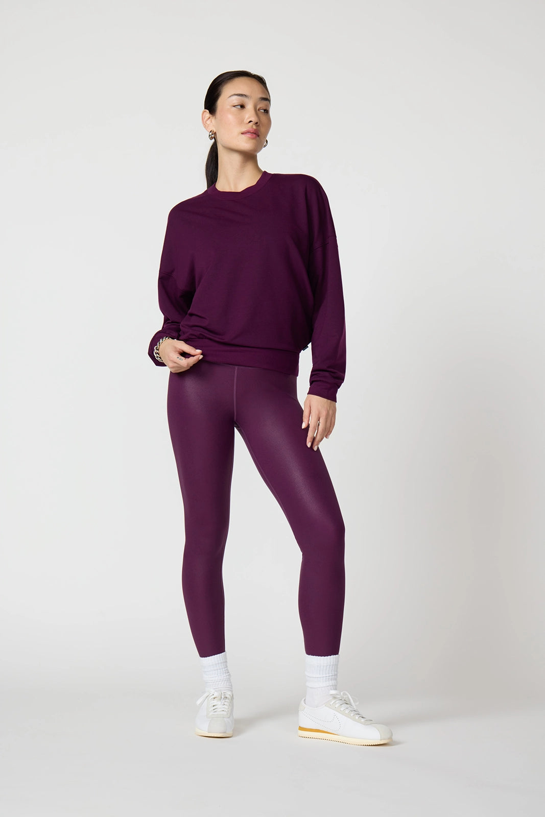 Cozy Fleece Boyfriend Sweatshirt - Pickled Beet