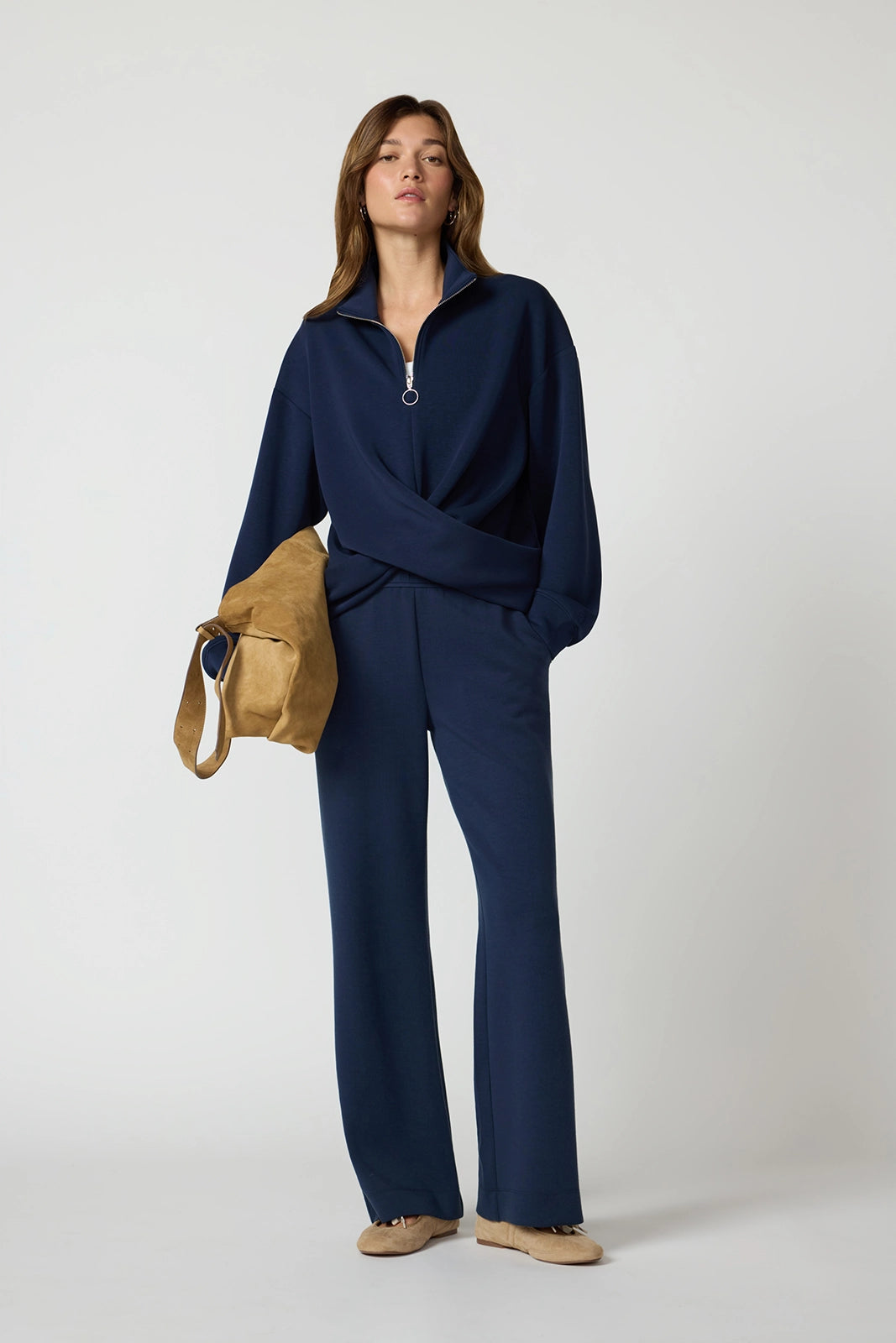 Dreamweave™ Crossover Pullover - Navy Blazer