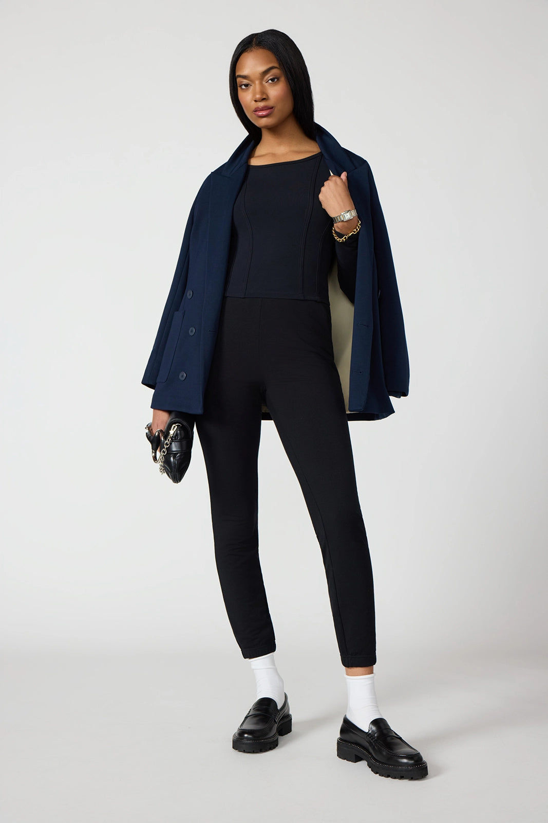 Cloud Corset Long Sleeve - Black