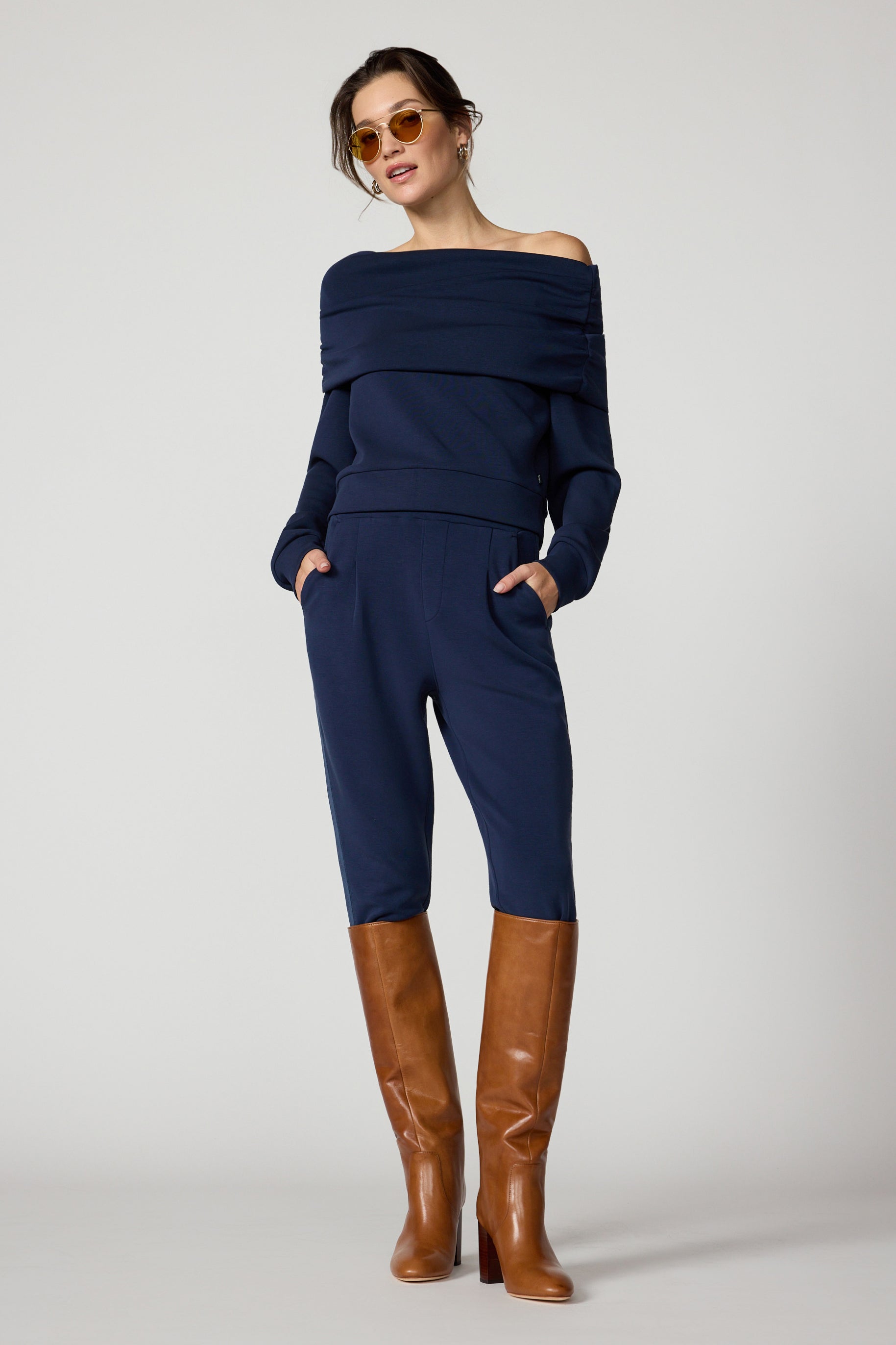 Dreamweave™ Off The Shoulder - Navy Blazer