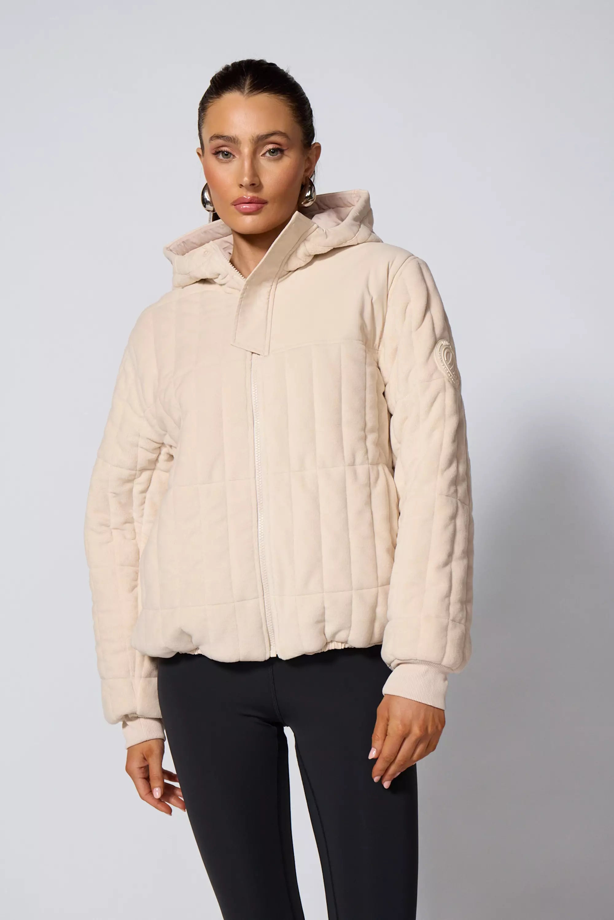 Plush Quilted Jacket - Stone