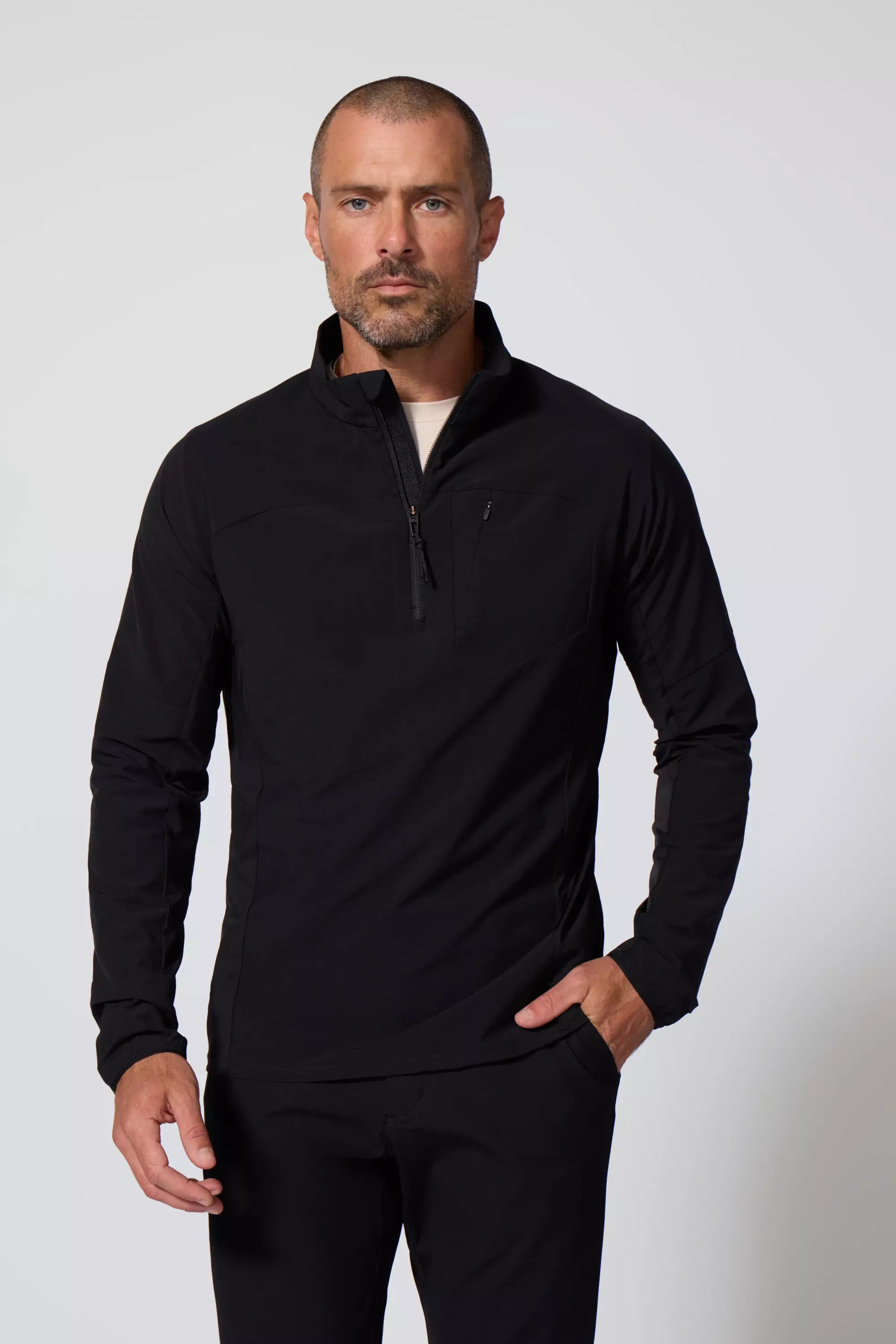 Rove 1/2 Zip - Black