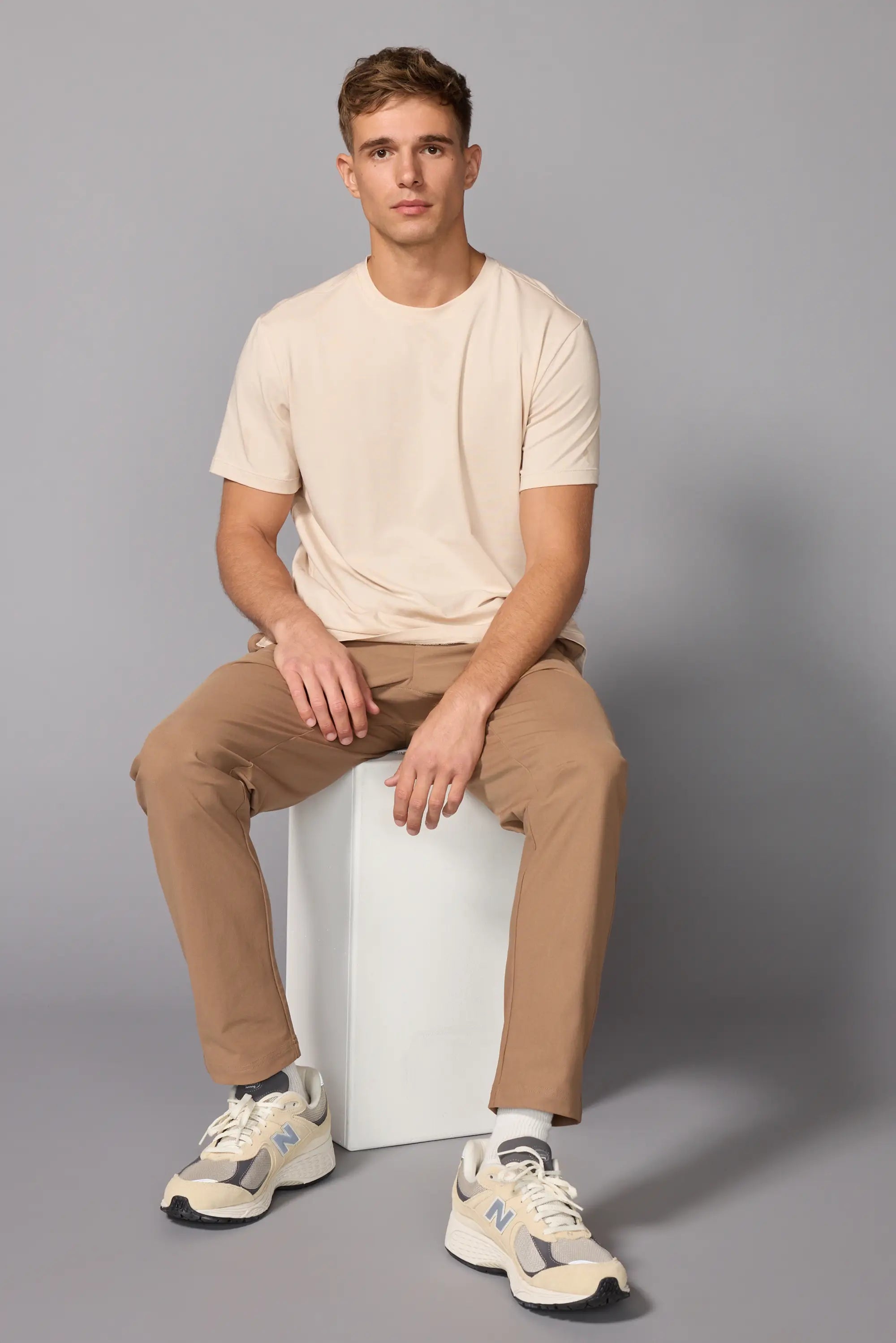 Pima Cotton Tee - Stone