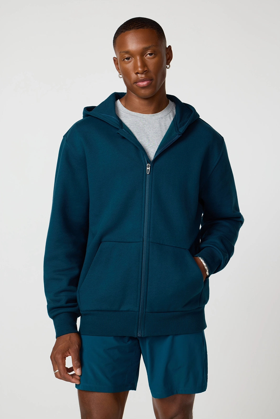 Men's Luxefleece Relaxed Zip-Up Hoodie - Reflecting Pond
